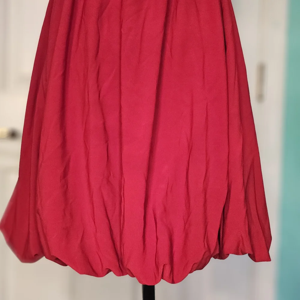 Forever 21 Y2K Red Mini Dress w/ Gold Chain Wrapped Straps Women's Sz M